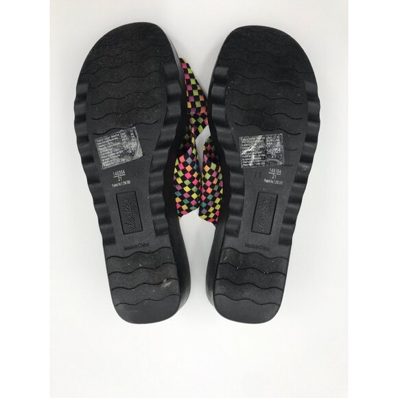 Dex Flex Sport Wedge Woven Cross Strap Sandal Multi-Color Size 11 - Picture 6 of 7